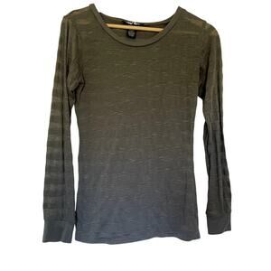 Planet Gold grey sheer long sleeved top kids size large casual cotton blend